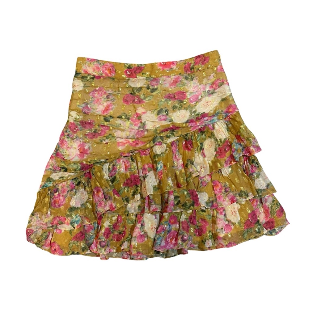Rococo Sand Avar Mini Skirt in Ochre Size S